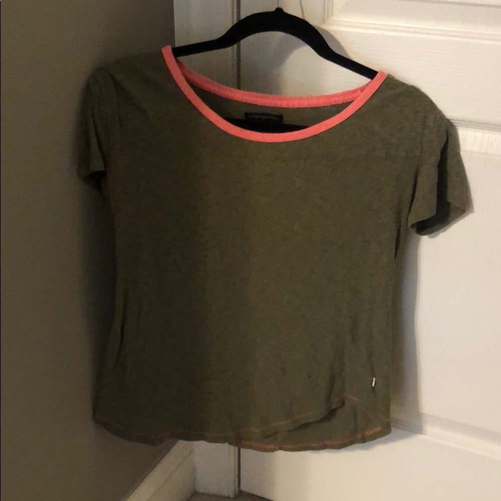 Army green with pink T-shirt